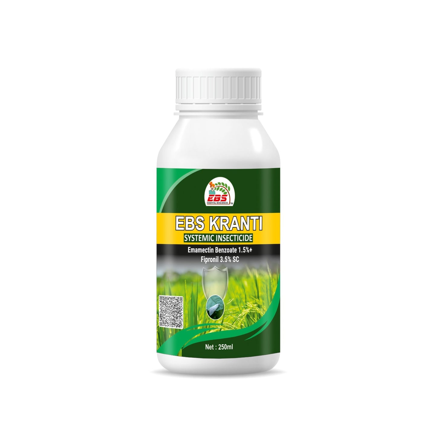 EBS KRANTI - Emamectin Benzoate 1.5% + Fipronil 3.5% SC Insecticide, Effective Against Resistant Pests with Systemic and Contact Activity