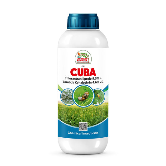 EBS CUBA Chlorantraniliprole 9.3% + Lambda Cyhalothrin 4.6% ZC Insecticide, for Effective Pest Control for Crops